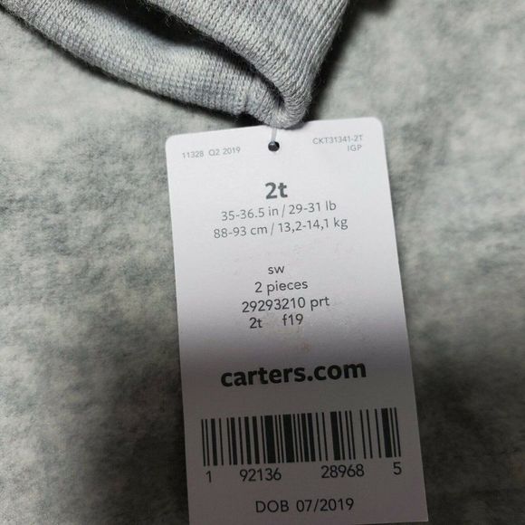 Carter's Christmas Unicorn Pajama Set Girls 2T NWT - Picture 8 of 9